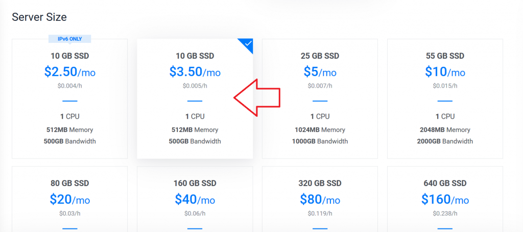 Choosing server size