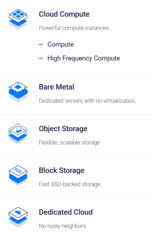 Servers types