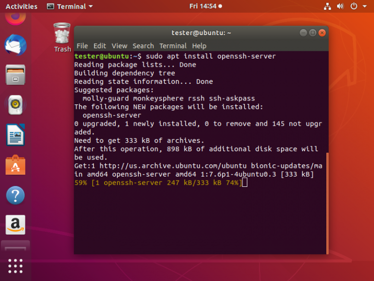 ubuntu install openssh